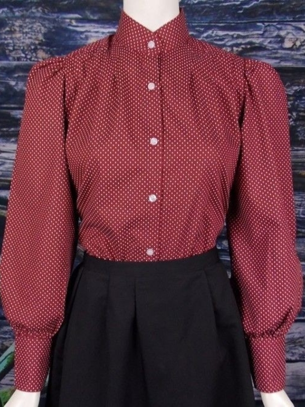 Frontier Classics Somerset Blouse Victorian Era Ren Faire Polkadot Steampunk Old